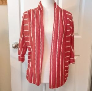 Tea n Rose burnt orange striped cardigan Medium